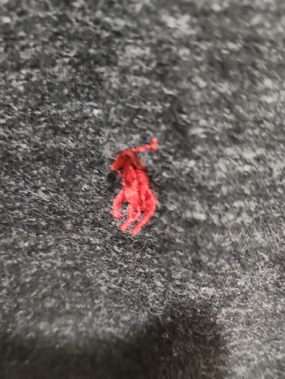 Polo by Ralph Lauren Charcoal Heather Crewneck Shirt with Red Pony - Picture 5 of 6